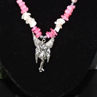 DSCN0807 collier rose pendentif fée