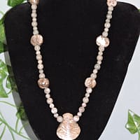 Collier de Perles de Jaspe Marron et Perles de Céramique Assorties