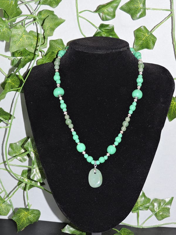 Collier Aventurine et Perles Vertes