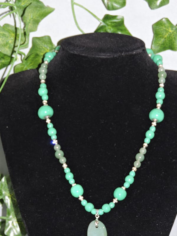 Collier Aventurine et Perles Vertes