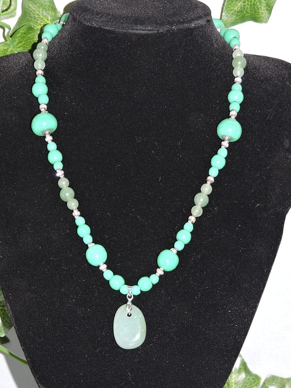 Collier Aventurine et Perles Vertes